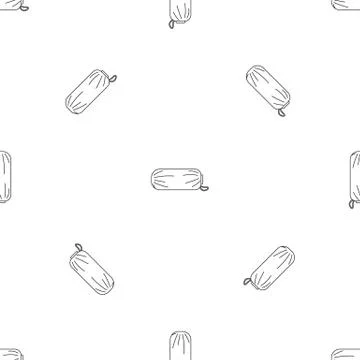 Packed sleep icon, outline style Stock Illustration