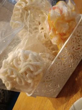 Packed snack in the basket Stock Photos