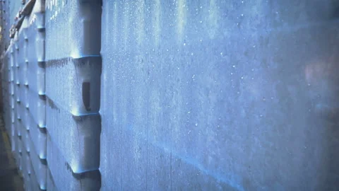 Packed stack of bottles of beer in factory territory Stock Footage 95759056