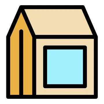 Packet box icon vector flat Stock Illustration