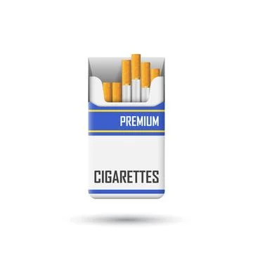 Packet of cigarettes icon in flat style. Smoking vector illustration on iso.. Stock Illustration