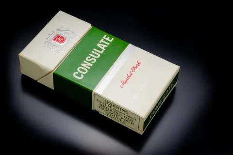 Packet of Consulate Menthol Cigarettes Stock Photos