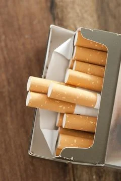 Packet of Filter Cigarettes Stock Photos