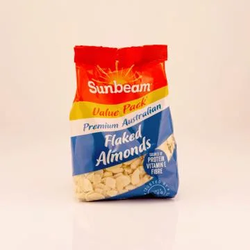 Packet Of Flaked Almonds Stock Photos