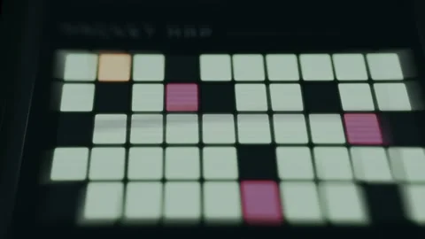 Packet Map consisting of a multi-colored grid representing different statuses Stock Footage 335465994
