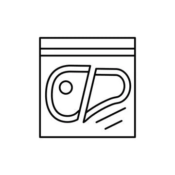 Packet meat icon. Simple line, outline vector cooking icons for ui and ux Stock Illustration