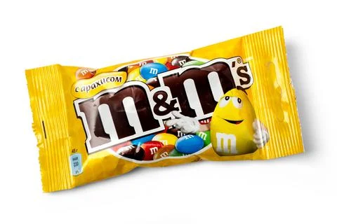 Packet of Peanut M&amp;M's milk chocolate Stock Illustration