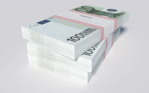 Packets of 100 Euro bills Stockillustratie
