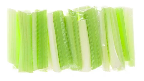 Packing and Freezing Celery Stalks 4K Stock Footage 328022052