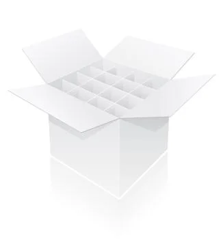 Packing box for bottle illustration Stock Illustration