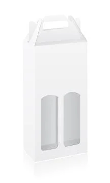 Packing box for bottle illustration Stock Illustration