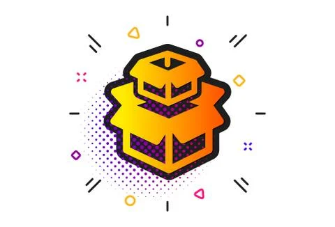 Packing boxes icon. Delivery parcel sign. Cargo box. Vector Stock Illustration