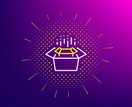 Packing boxes line icon. Delivery parcel sign. Cargo box. Vector Stock Illustration