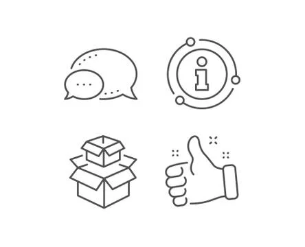 Packing boxes line icon. Delivery parcel sign. Cargo box. Vector Stock Illustration