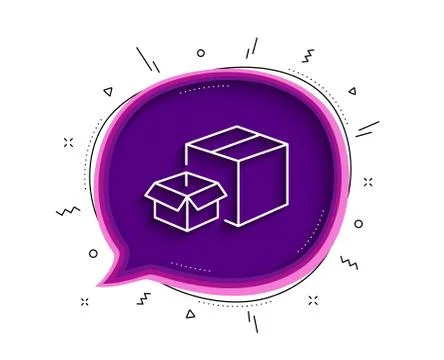 Packing boxes line icon. Delivery parcel sign. Cargo box. Vector Stock Illustration