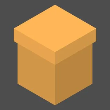 Packing cardboard box. Vector illustration of a big gift box.  Gift box, pack Stock Illustration
