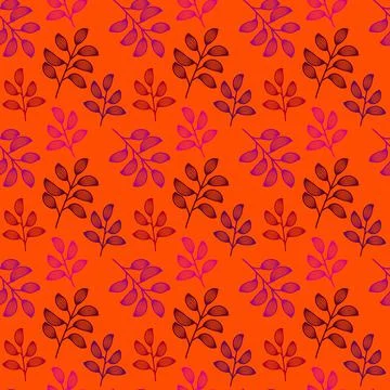 Packing colorful tea leaves pattern seamless vector. Minimal tea plant bush Stock Illustration