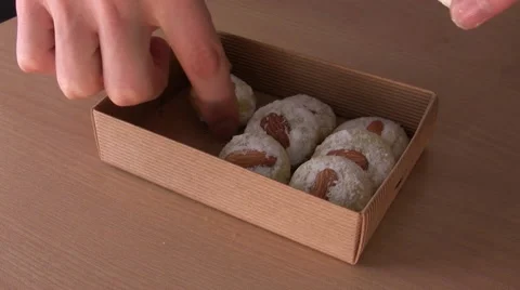 Packing of cookies in a box Stock Footage 47928964