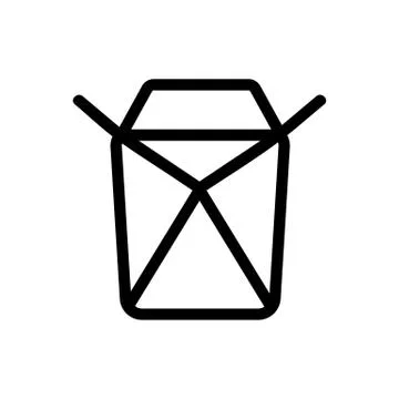 Packing for eating icon vector. Isolated contour symbol illustration 库存插图