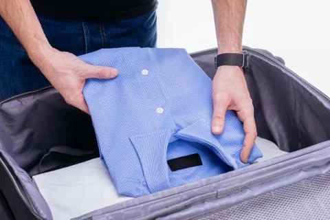 Packing to go on vacation Foto stock