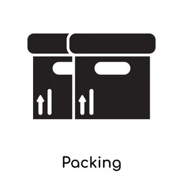 Packing icon isolated on white background Free Stock Illustration