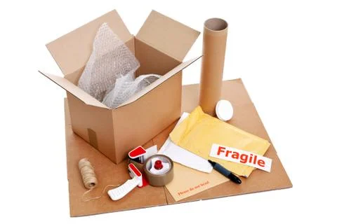 Packing items Stock Photos