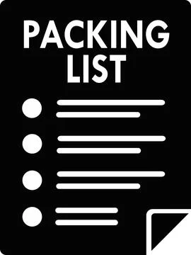 Packing list document icon for cargo dispatch Stockillustratie