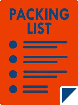 Packing list document inventory invoice icon Stock Illustration