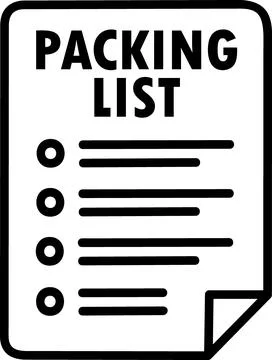 Packing list document paper sheet for warehouse order Stock Illustration