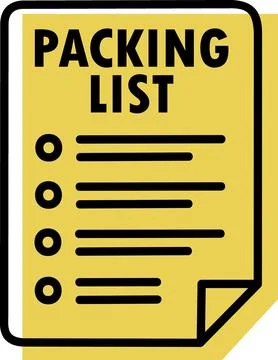 Packing list document shipment invoice icon Stock-Illustration
