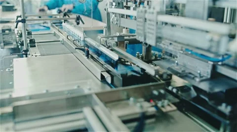 Packing machine in the enterprise Stock Footage 59159597