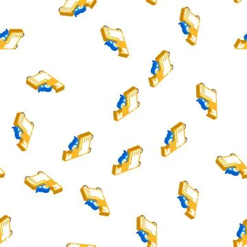 Packing machines isometric icon seamless pattern Stock Illustration