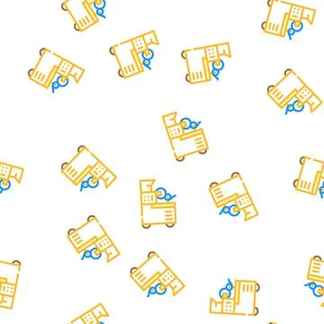 Packing machines vector seamless pattern Stock Illustration