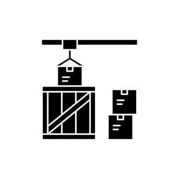 Packing orders olor line icon. Pictogram for web page, mobile app Stock Illustration