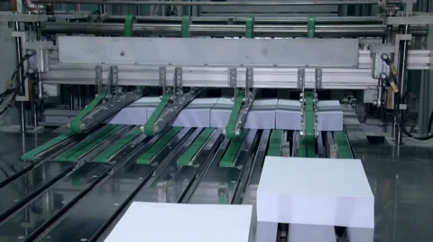 Packing paper after cutting 2 Video stock 65913351