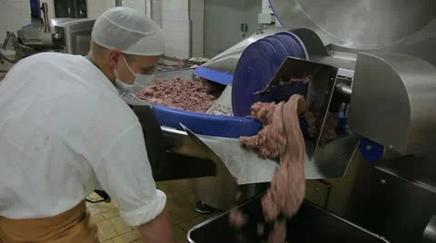 Packing pork mince Stock-Footage 11019256