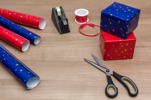 Packing the presents 写真素材