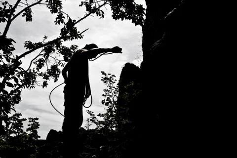 Packing the rope Foto stock