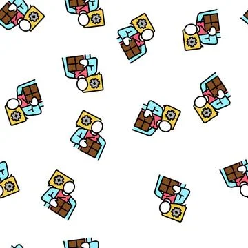 Packing services facilitator vector seamless pattern Stock Illustration