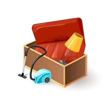 Packing stuff for moving day Stock Illustration
