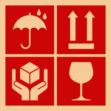 Packing symbols Stock Illustration