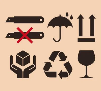 Packing symbols Stock Illustration