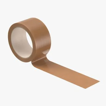 Packing Tape Brown Poses 3D Model