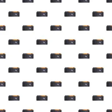 Packing for trip with flat suitcase pattern Stock Illustration