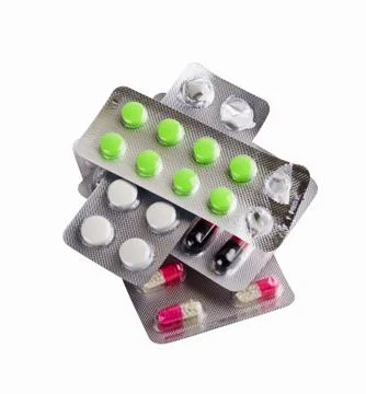 Packs  pills Stock Photos