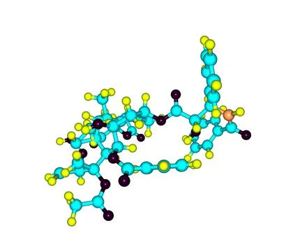 Paclitaxel molecule isolated on white Stock Illustration