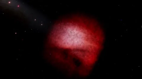 Pacman Nebula (NGC 281) - Iconic Cosmic Silhouette Orbit 4K 60fps Vídeos de archivo 340211880