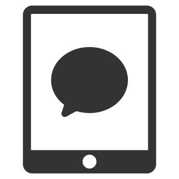 Pad Chat Message Flat Vector Icon 스톡 일러스트