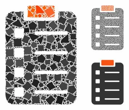 Pad form Composition Icon of Raggy Pieces Stockillustratie