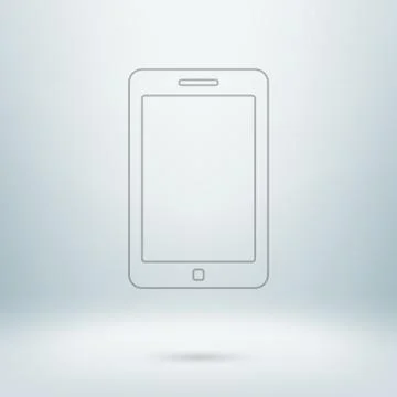 Pad icon in light studio room Illustrazione stock